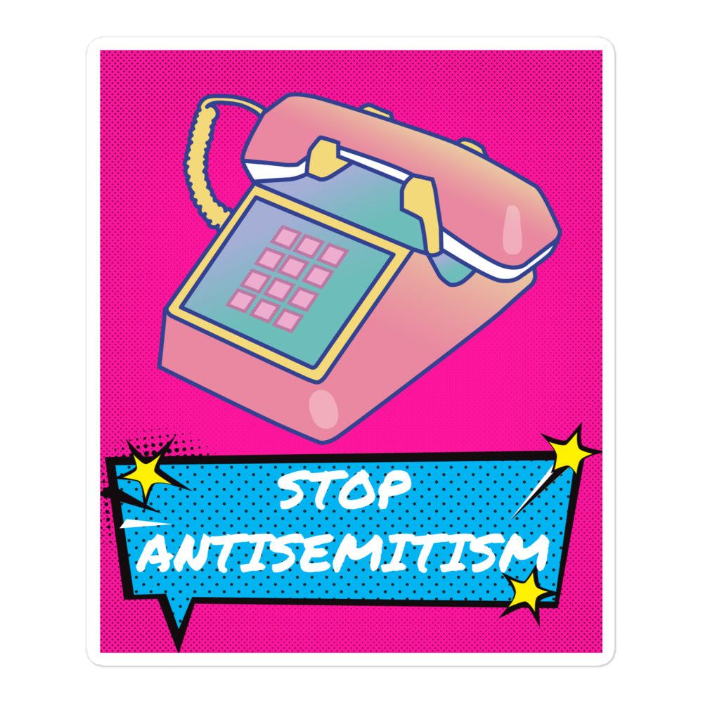 Pop Art Style | Antisemitism | Kiss Cut Sticker Jouparty
