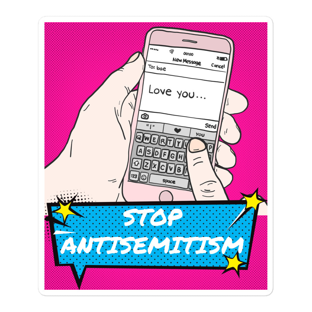 Pop Art Style | Antisemitism | Kiss Cut Sticker Jouparty