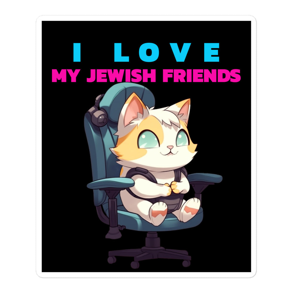 I Love My Jewish Friends | Kiss Cut Sticker Jouparty