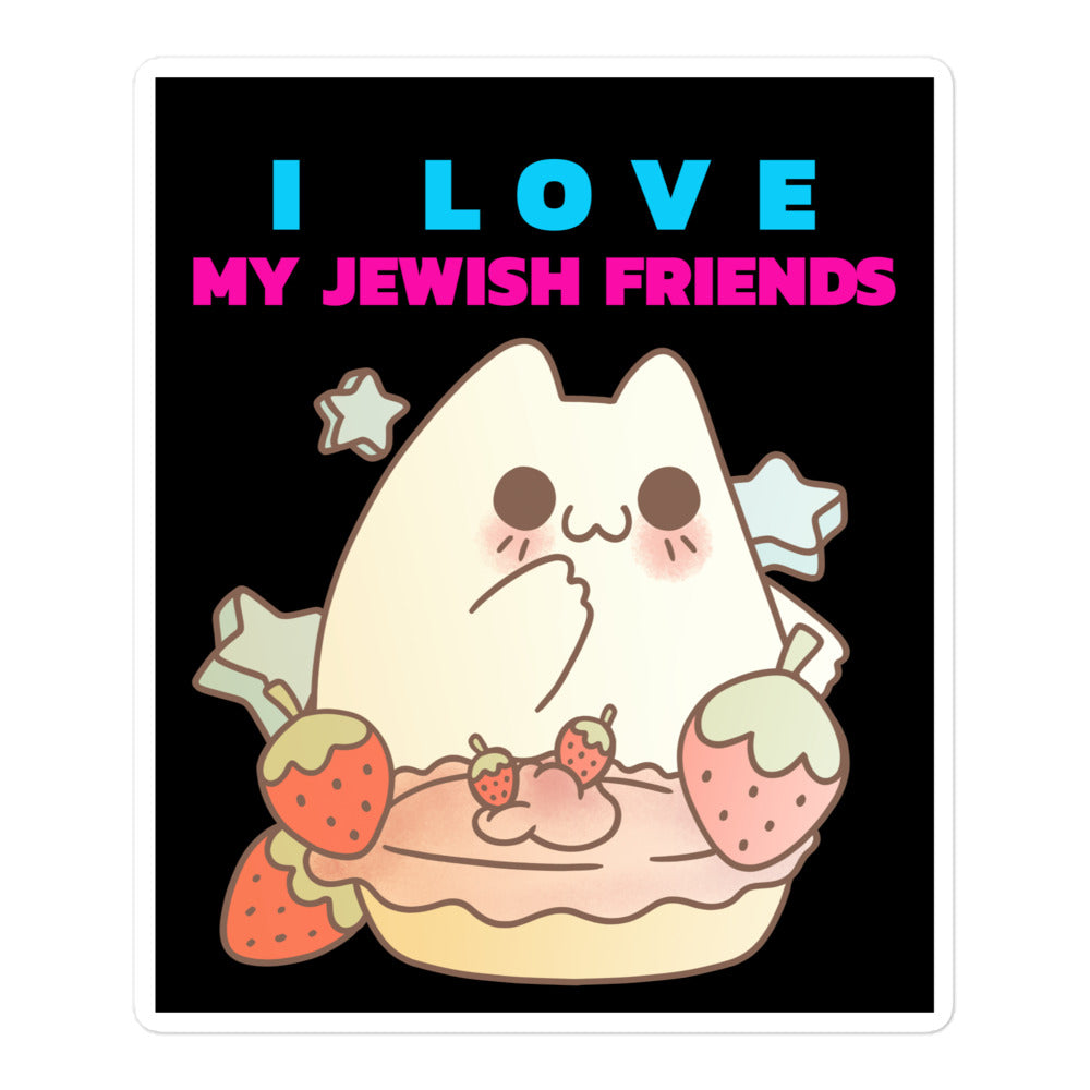 I Love My Jewish Friends | Kiss Cut Sticker Jouparty