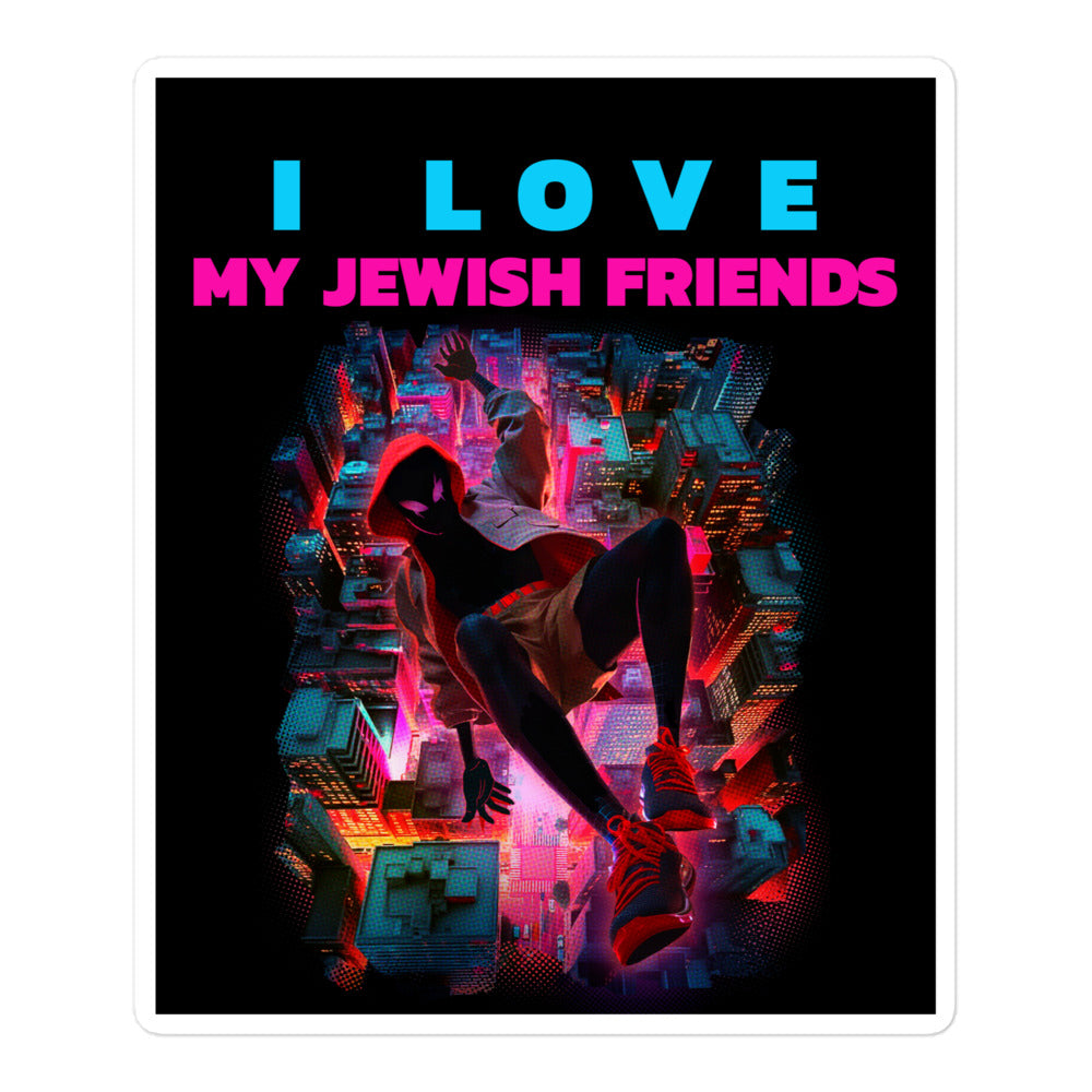 I Love My Jewish Friends | Kiss Cut Sticker Jouparty