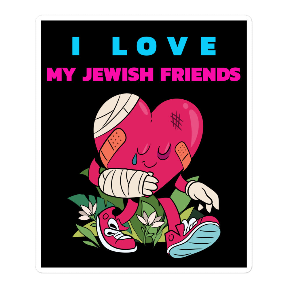 I Love My Jewish Friends | Kiss Cut Sticker