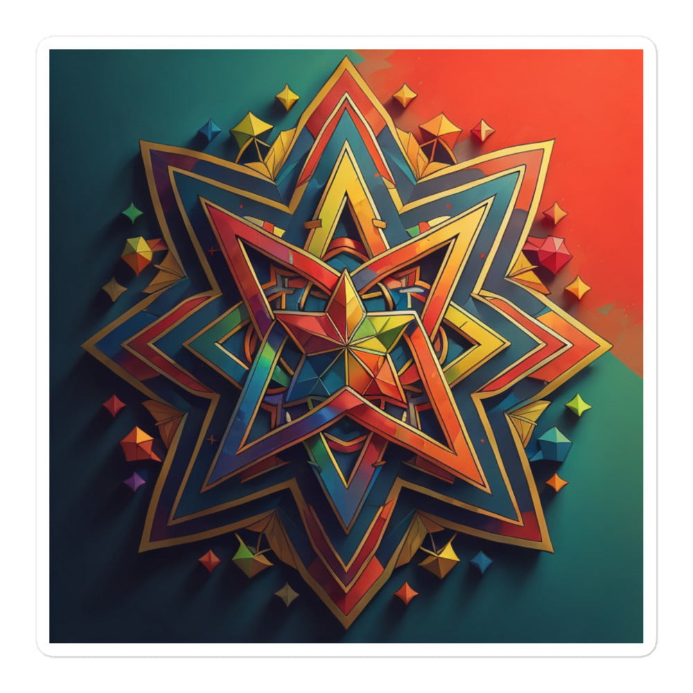 Vibrant Song | Star Of David | Kiss Cut Sticker