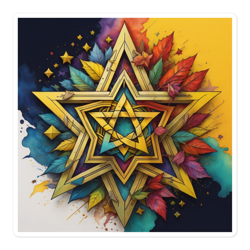 Vibrant Song | Star Of David | Kiss Cut Sticker Jouparty
