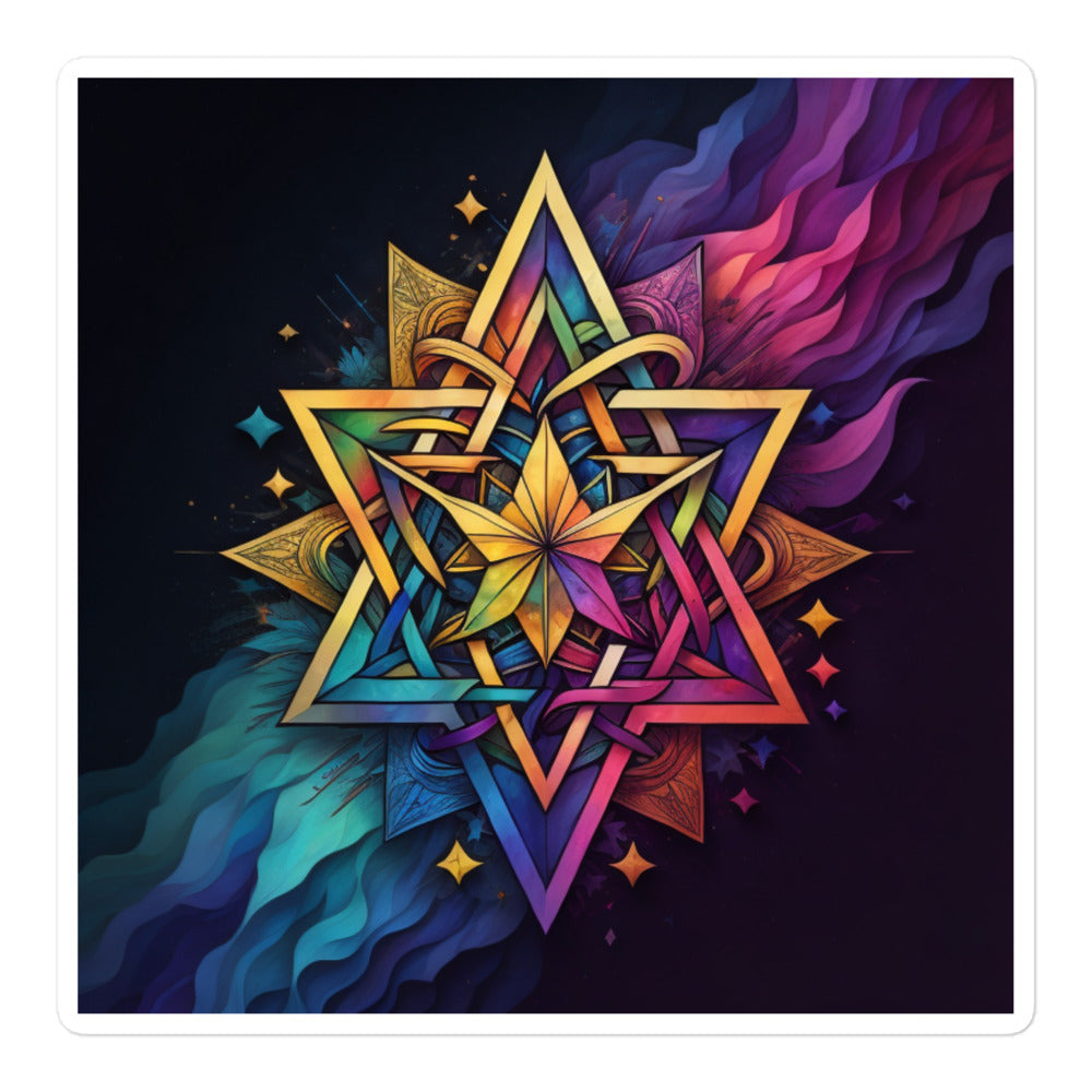 Vibrant Song | Star Of David | Kiss Cut Sticker Jouparty