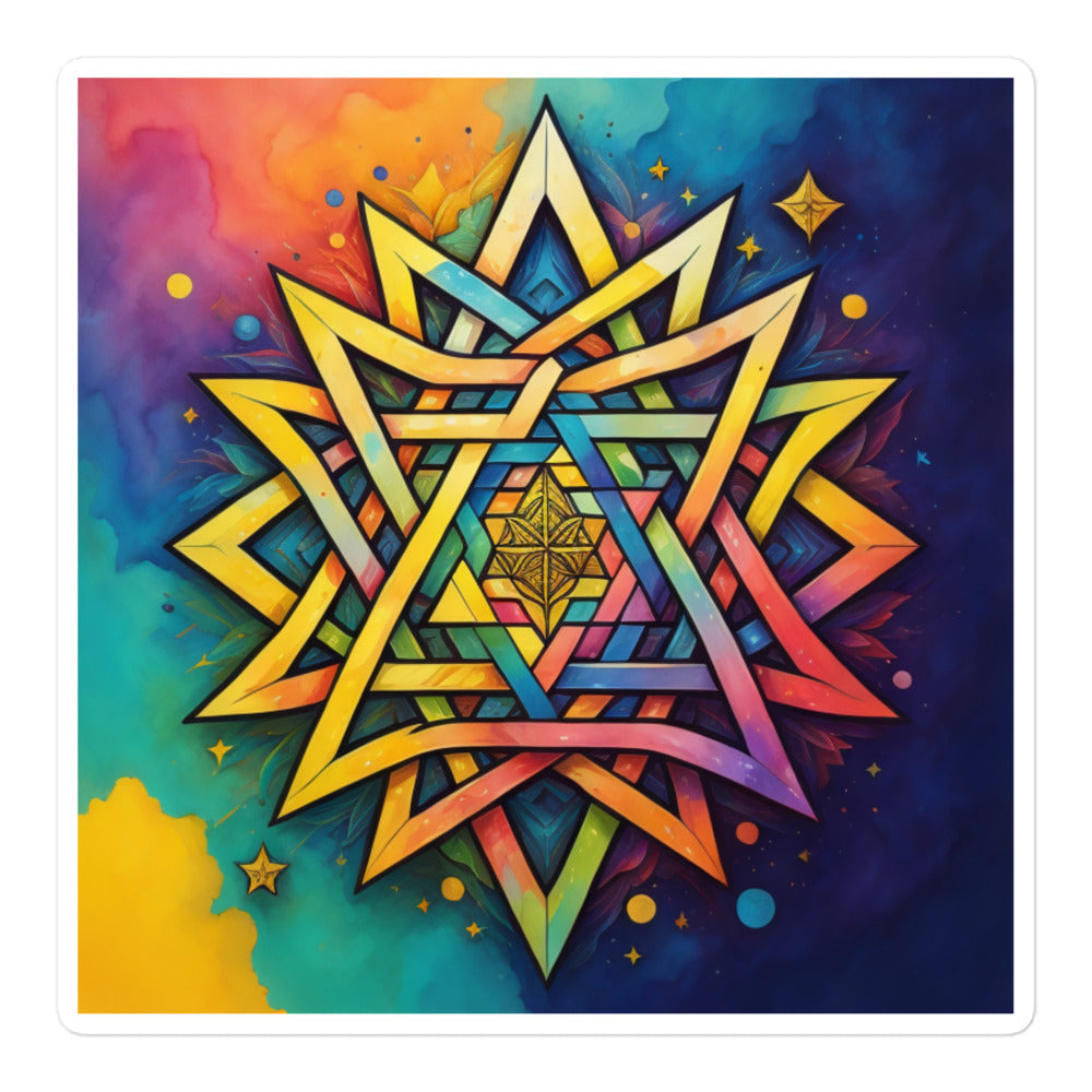 Vibrant Song | Star Of David | Kiss Cut Sticker Jouparty