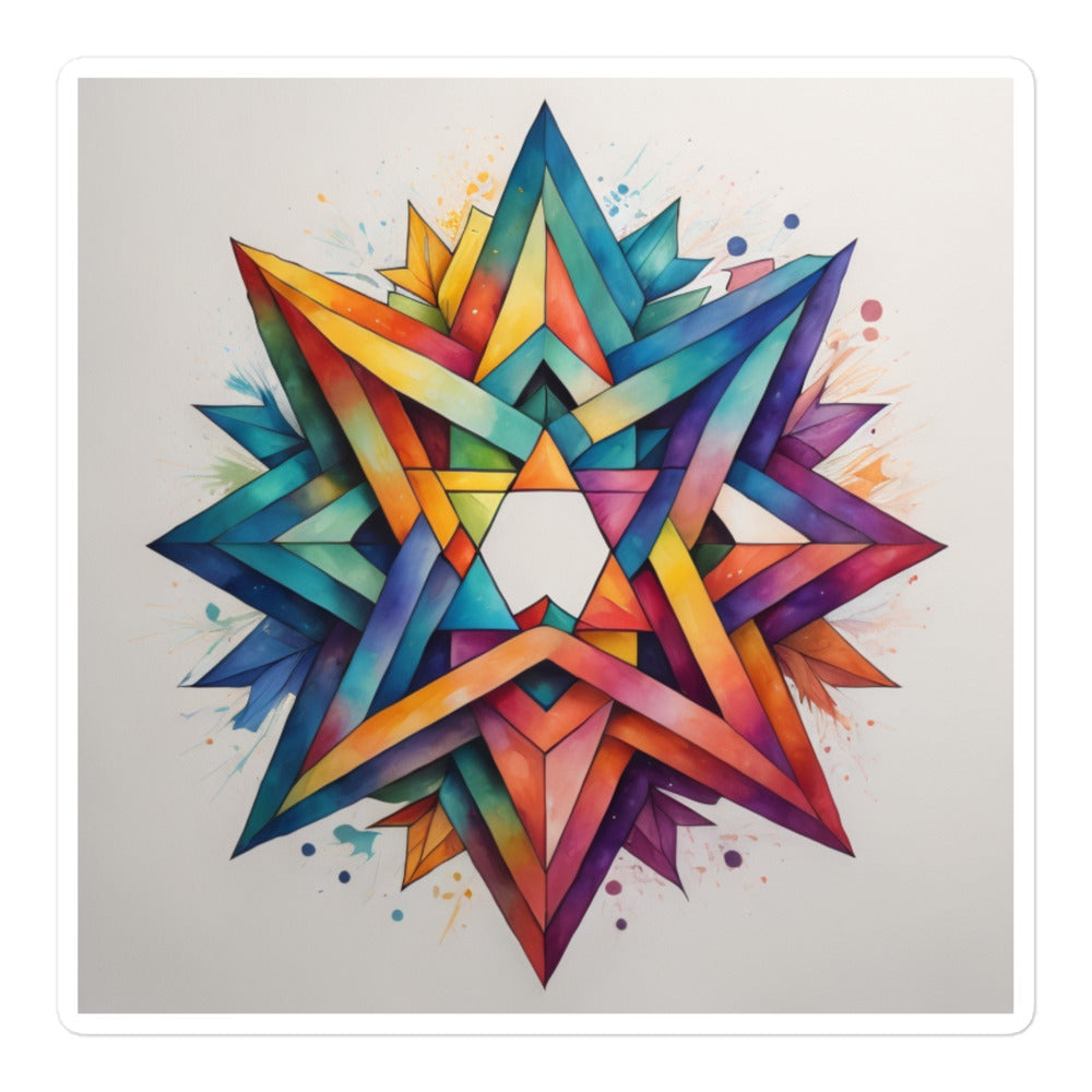 Vibrant Song | Star Of David | Kiss Cut Sticker Jouparty