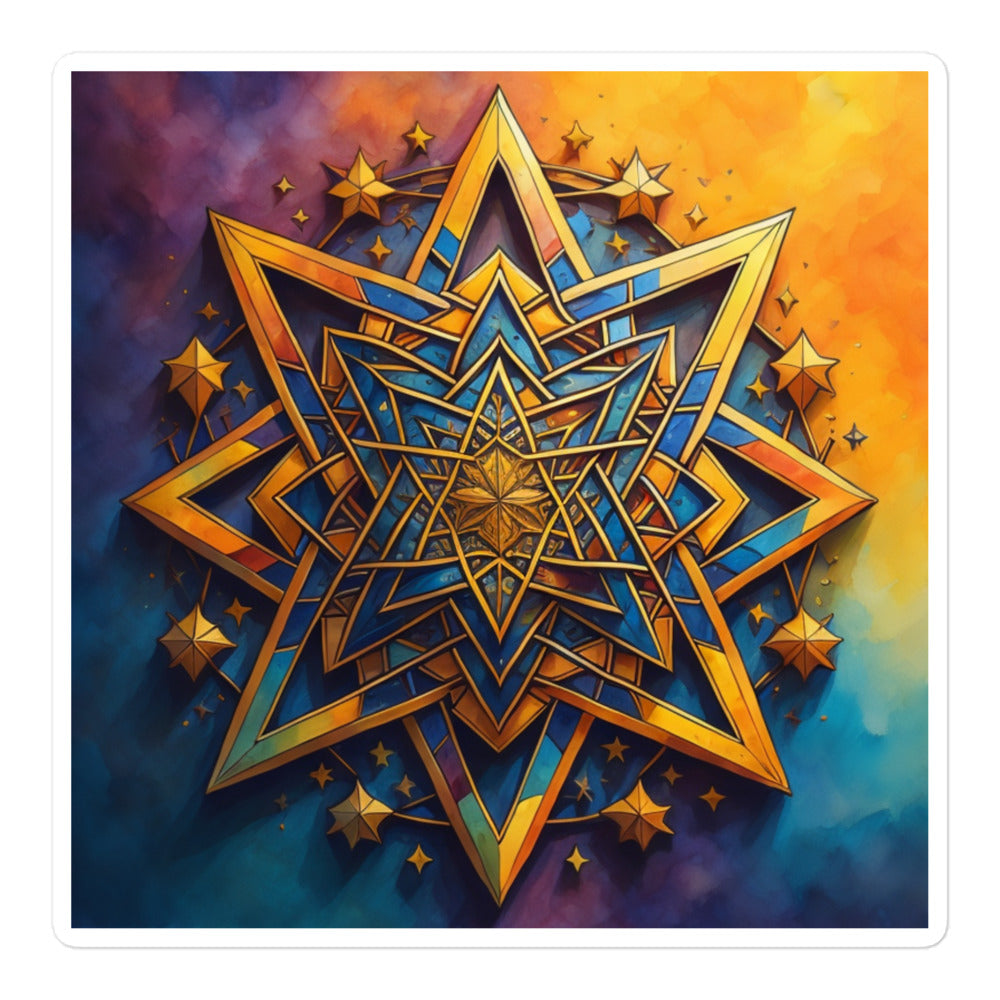 Vibrant Song | Star Of David | Kiss Cut Sticker Jouparty