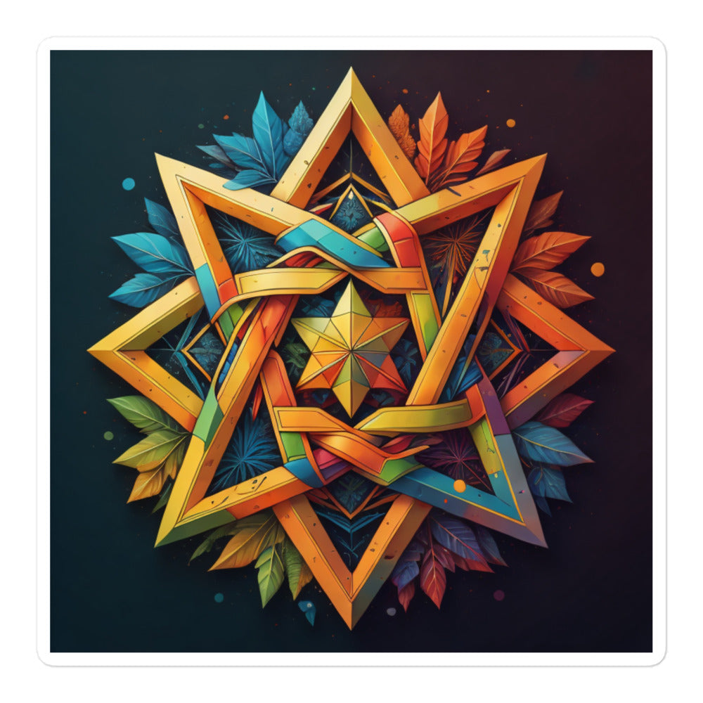 Vibrant Song | Star Of David | Kiss Cut Sticker