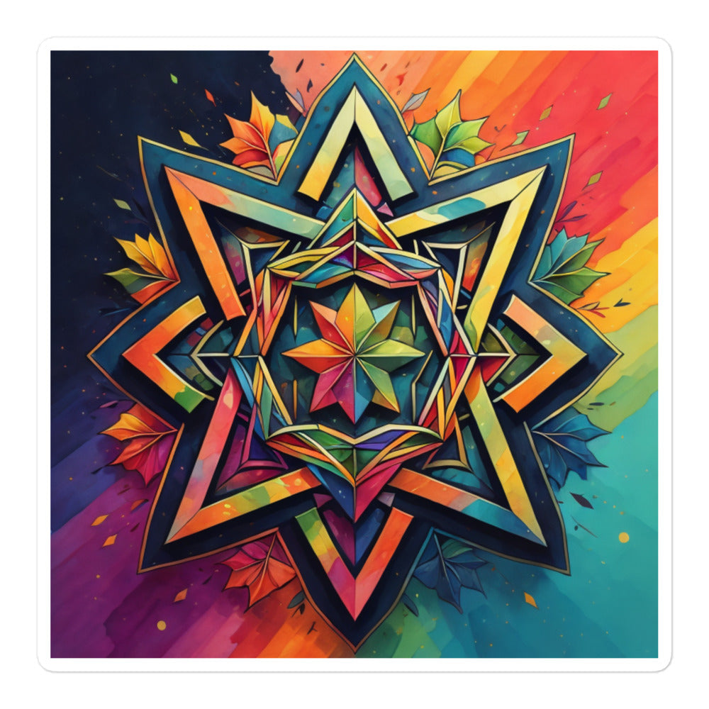 Vibrant Song | Star Of David | Kiss Cut Sticker Jouparty