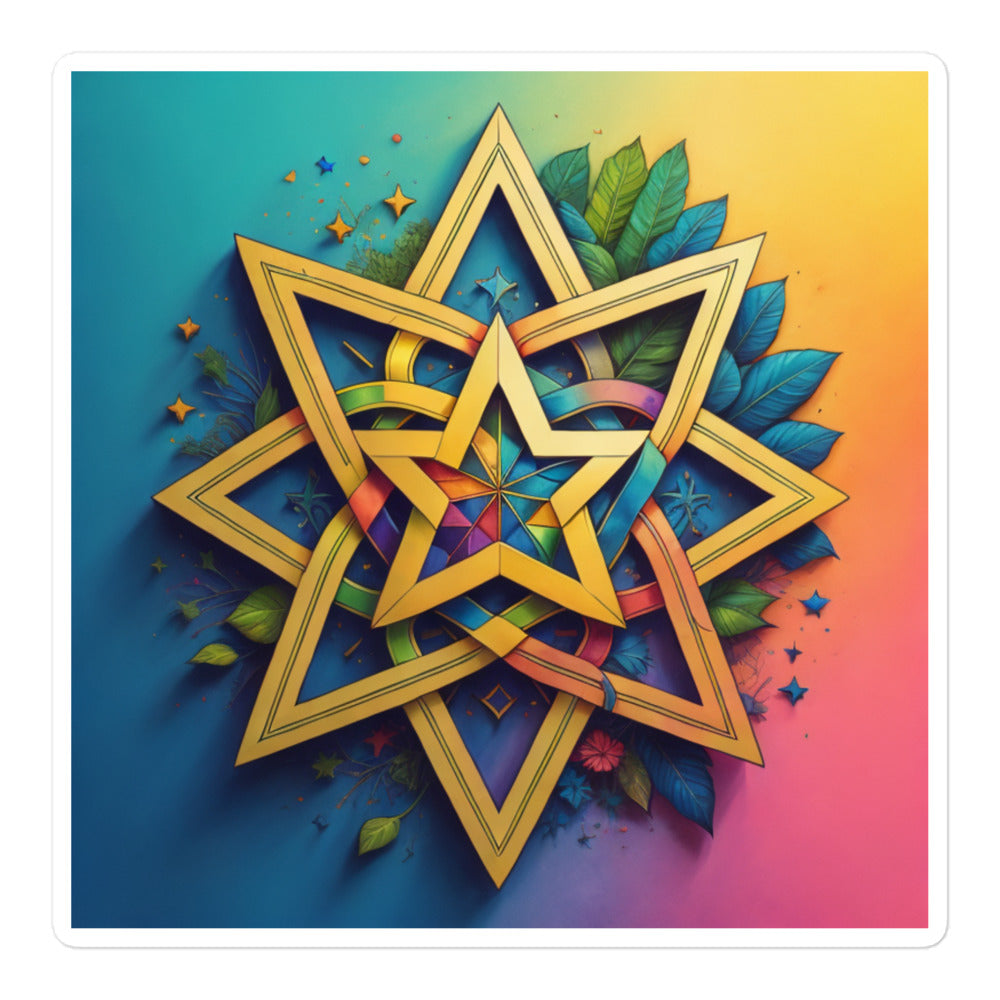 Vibrant Song | Star Of David | Kiss Cut Sticker Jouparty