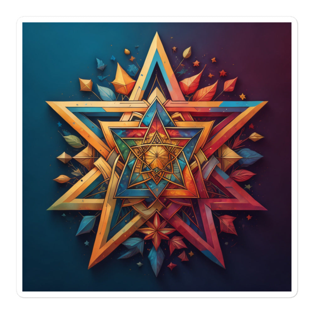 Vibrant Song | Star Of David | Kiss Cut Sticker Jouparty