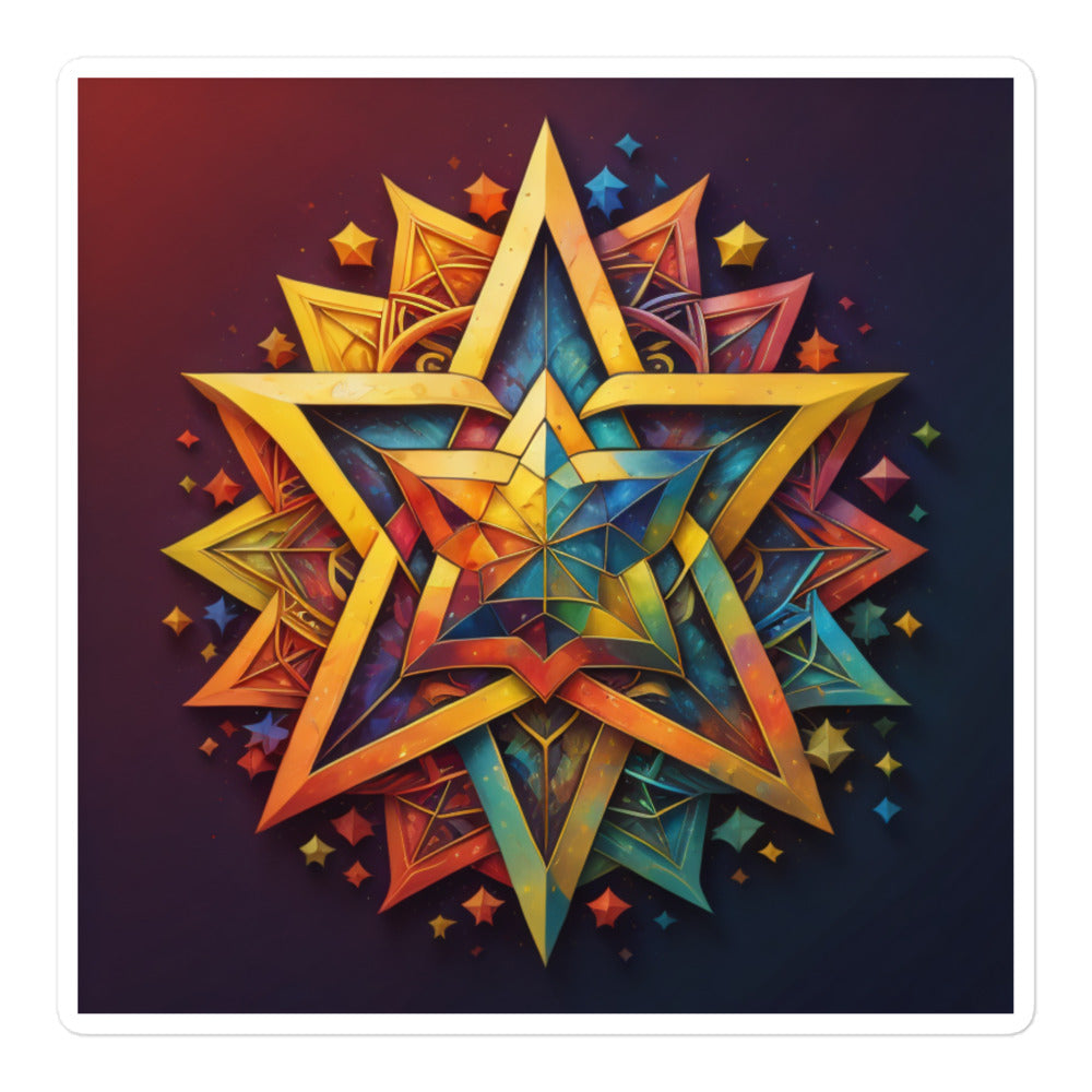 Vibrant Song | Star Of David | Kiss Cut Sticker Jouparty