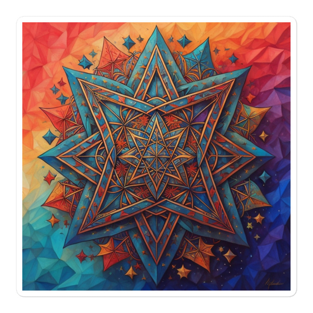Vibrant Song | Star Of David | Kiss Cut Sticker Jouparty