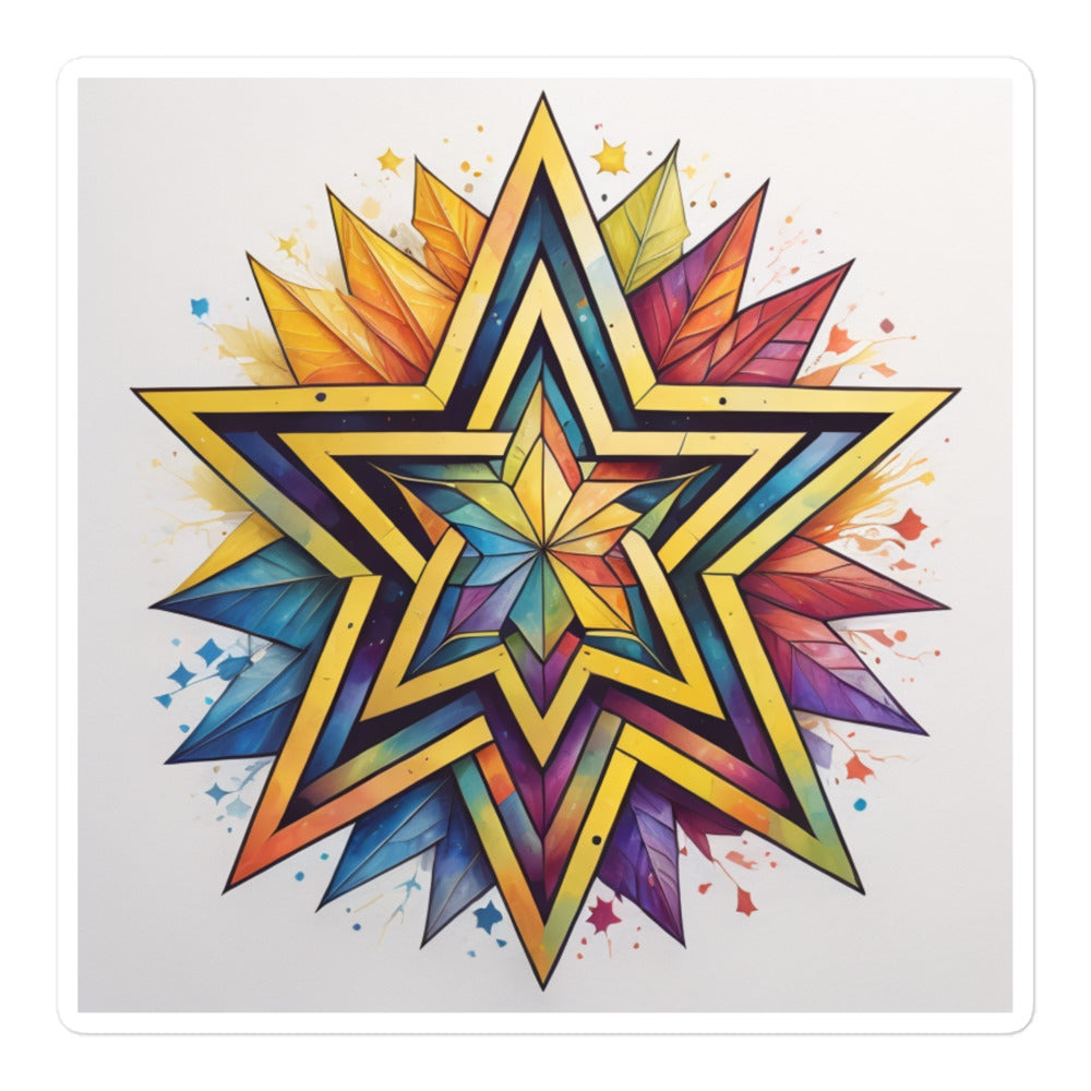 Vibrant Song | Star Of David | Kiss Cut Sticker Jouparty