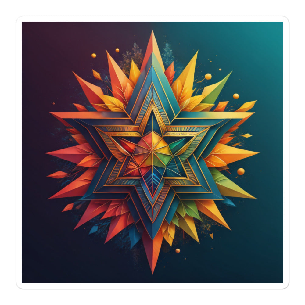 Vibrant Song | Star Of David | Kiss Cut Sticker Jouparty