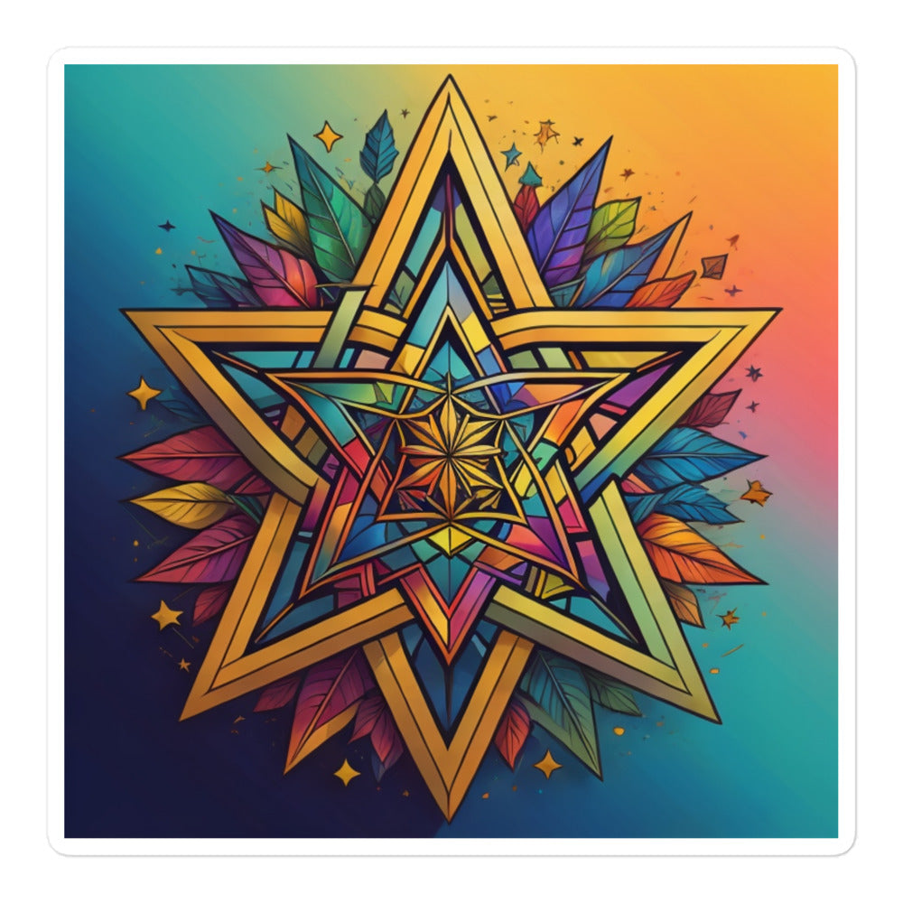 Vibrant Song | Star Of David | Kiss Cut Sticker