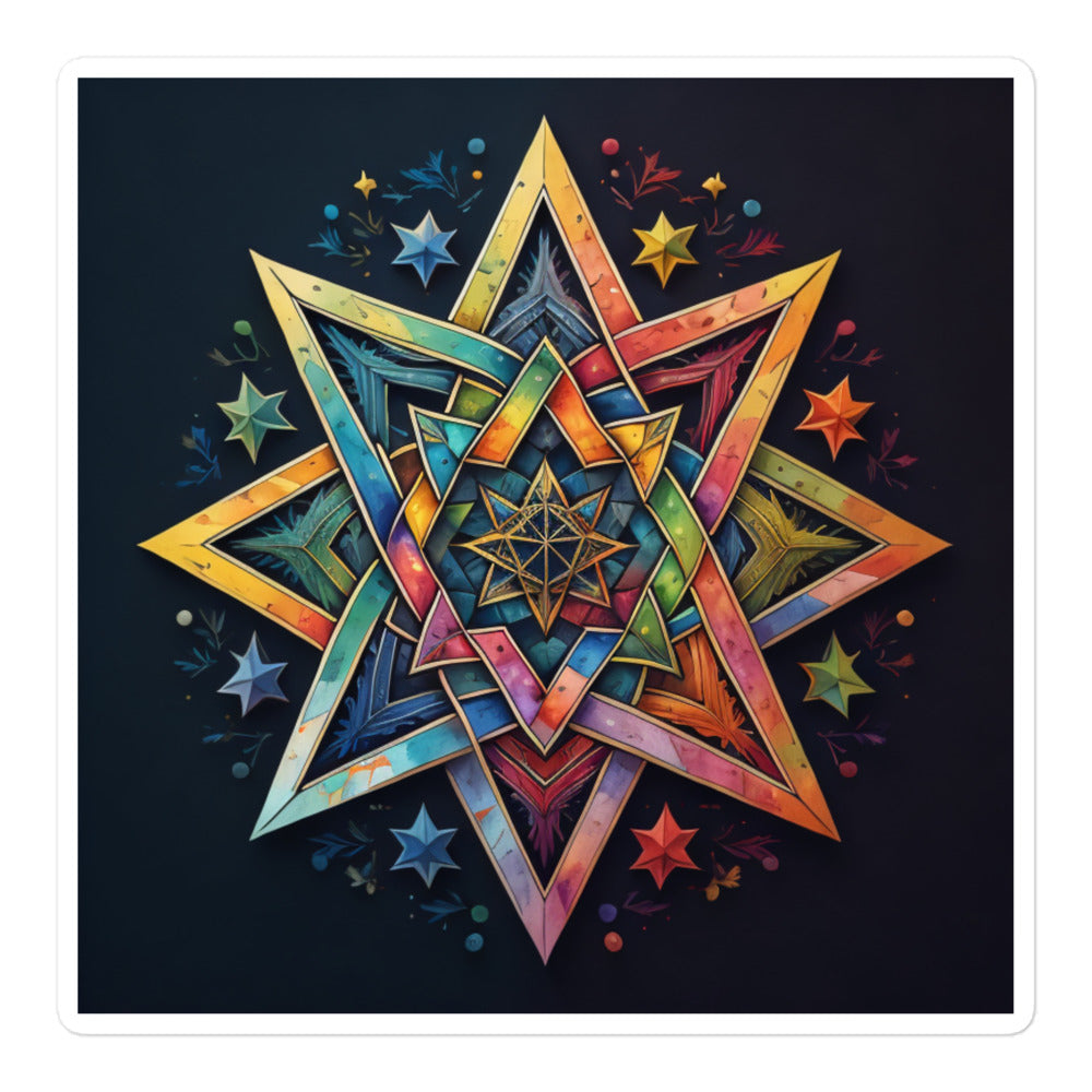 Vibrant Song | Star Of David | Kiss Cut Sticker Jouparty