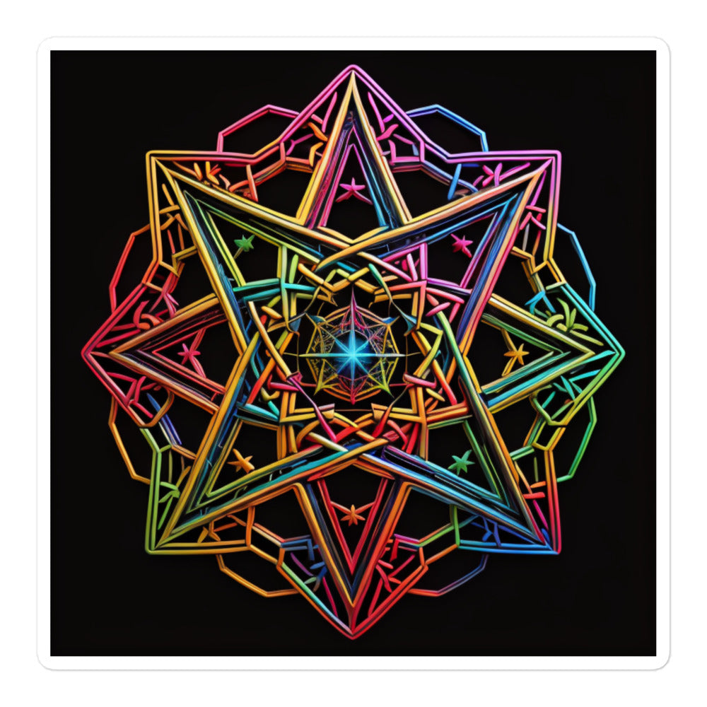 Futuristic Shine | Star Of David | Kiss Cut Sticker Jouparty
