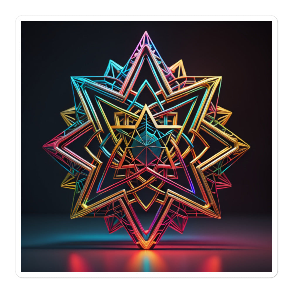 Futuristic Shine | Star Of David | Kiss Cut Sticker Jouparty