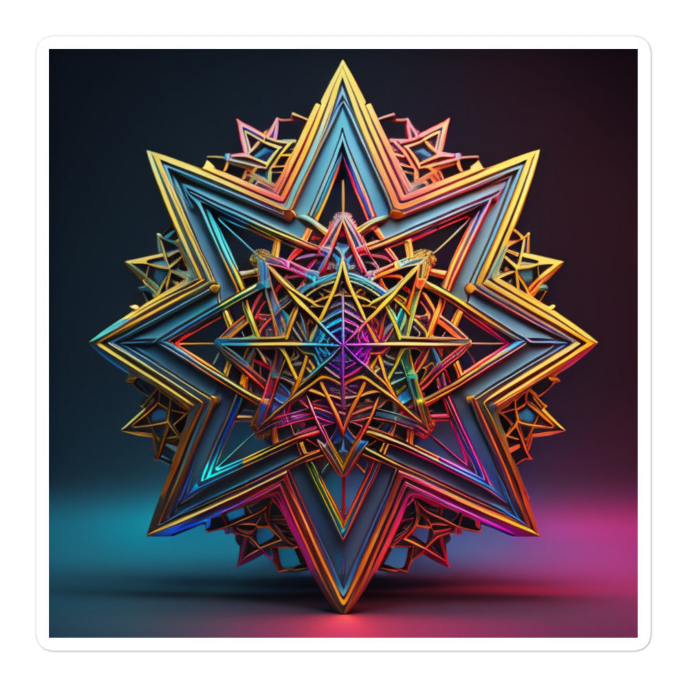 Futuristic Shine | Star Of David | Kiss Cut Sticker Jouparty