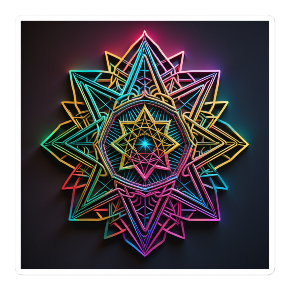 Futuristic Shine | Star Of David | Kiss Cut Sticker Jouparty