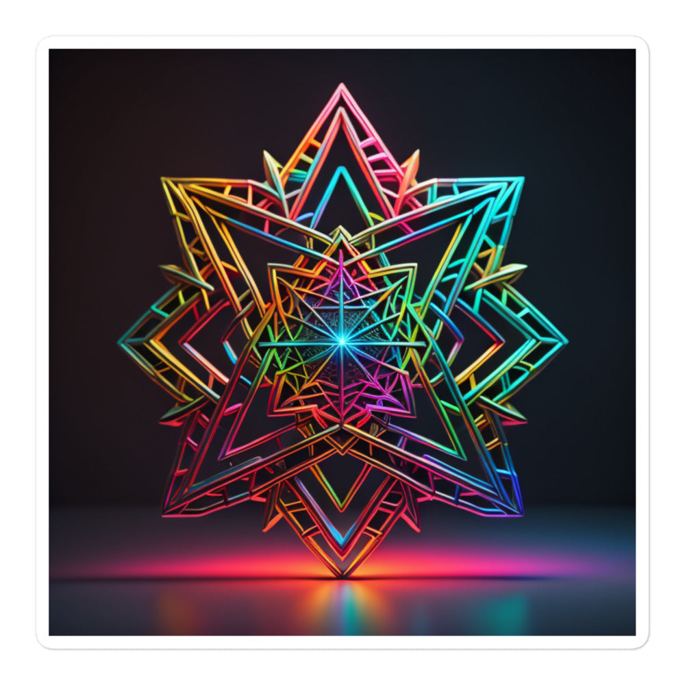 Futuristic Shine | Star Of David | Kiss Cut Sticker Jouparty