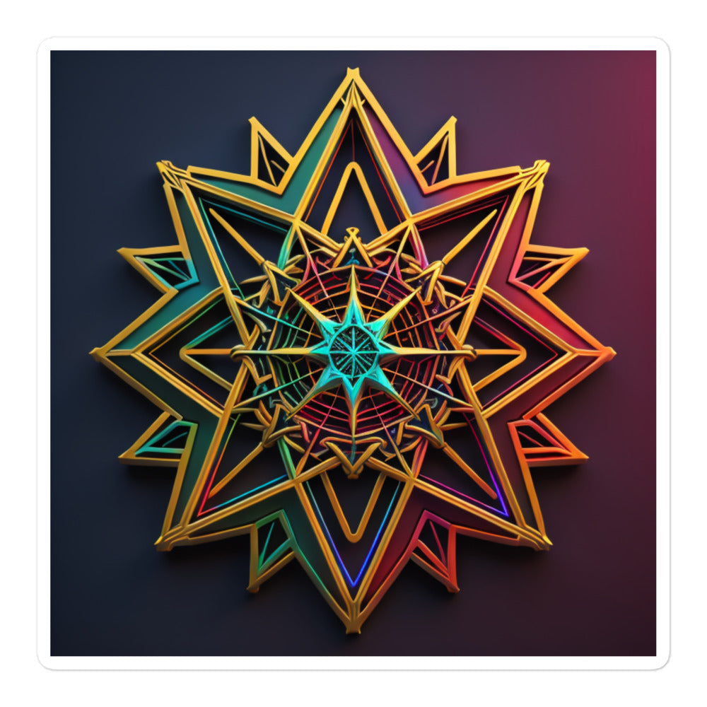 Futuristic Shine | Star Of David | Kiss Cut Sticker