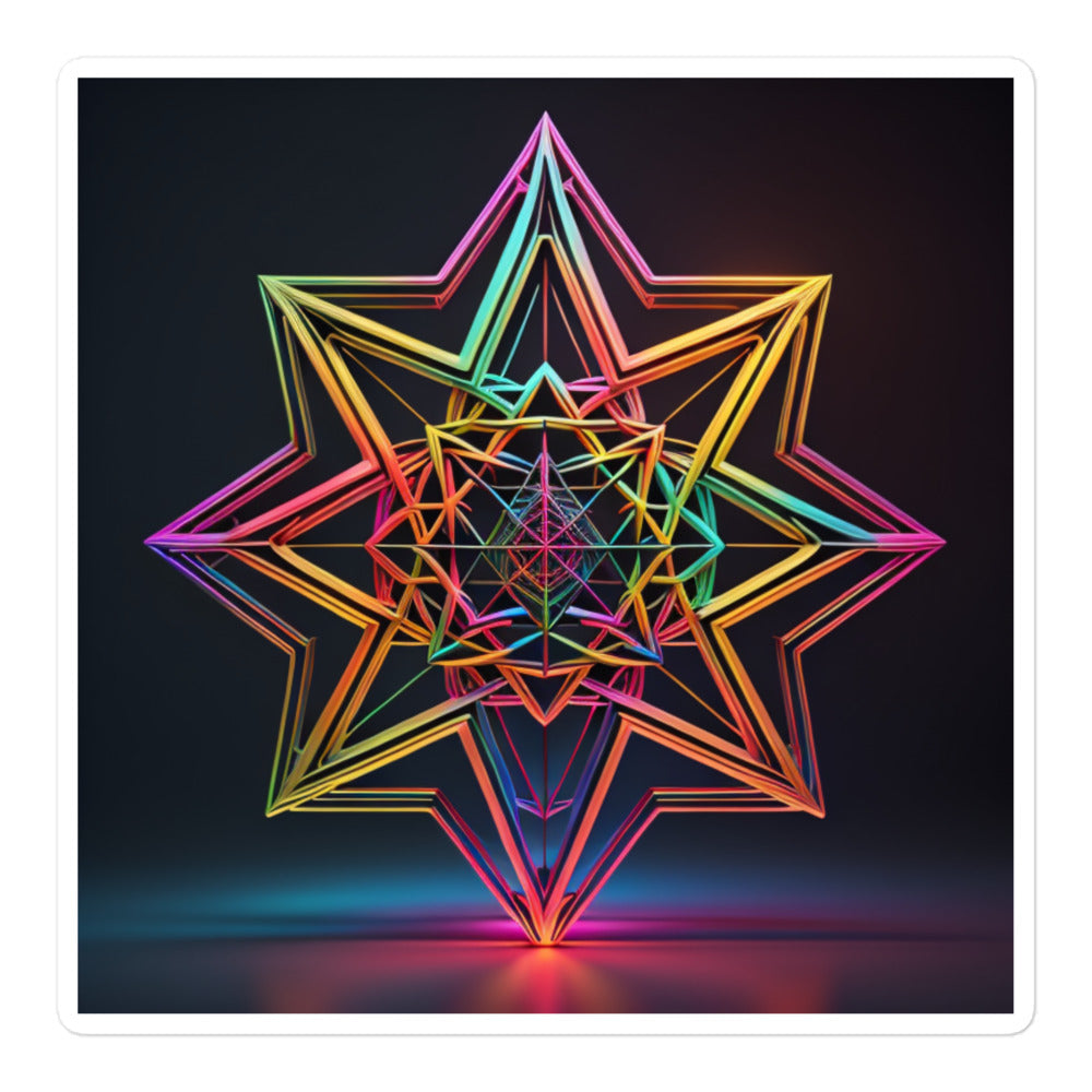 Futuristic Shine | Star Of David | Kiss Cut Sticker Jouparty