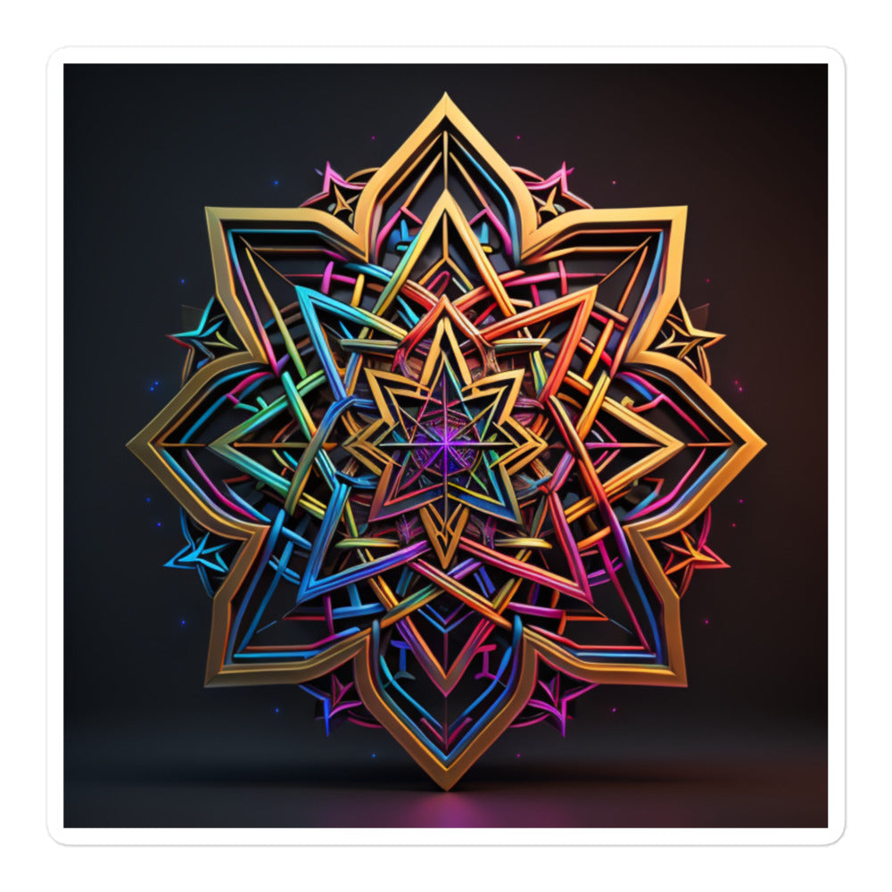 Futuristic Shine | Star Of David | Kiss Cut Sticker Jouparty