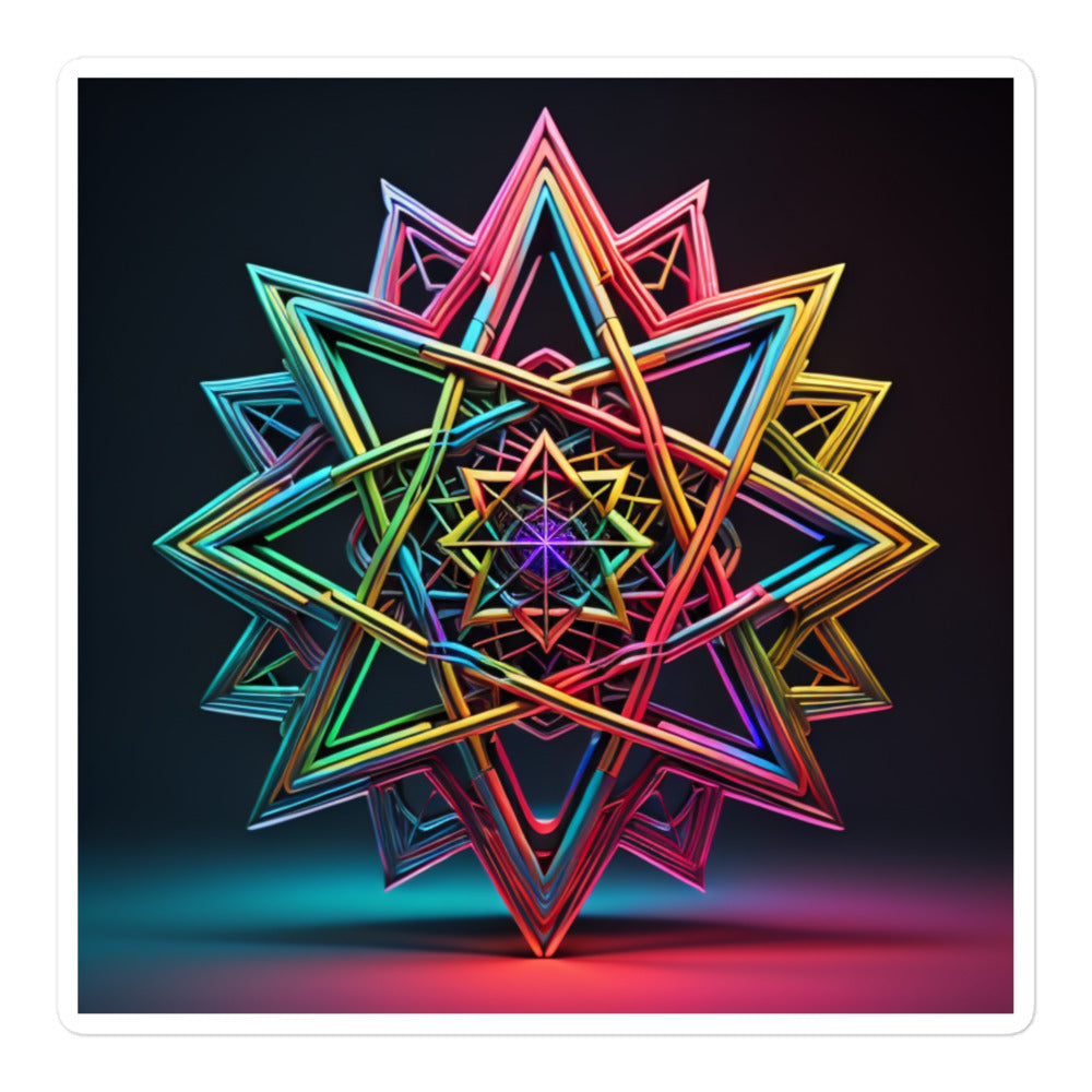 Futuristic Shine | Star Of David | Kiss Cut Sticker Jouparty