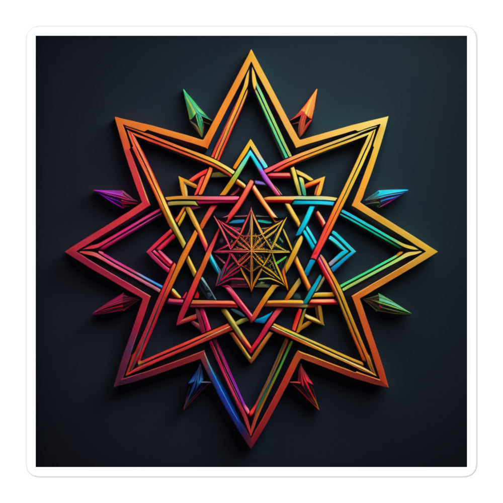 Futuristic Shine | Star Of David | Kiss Cut Sticker Jouparty