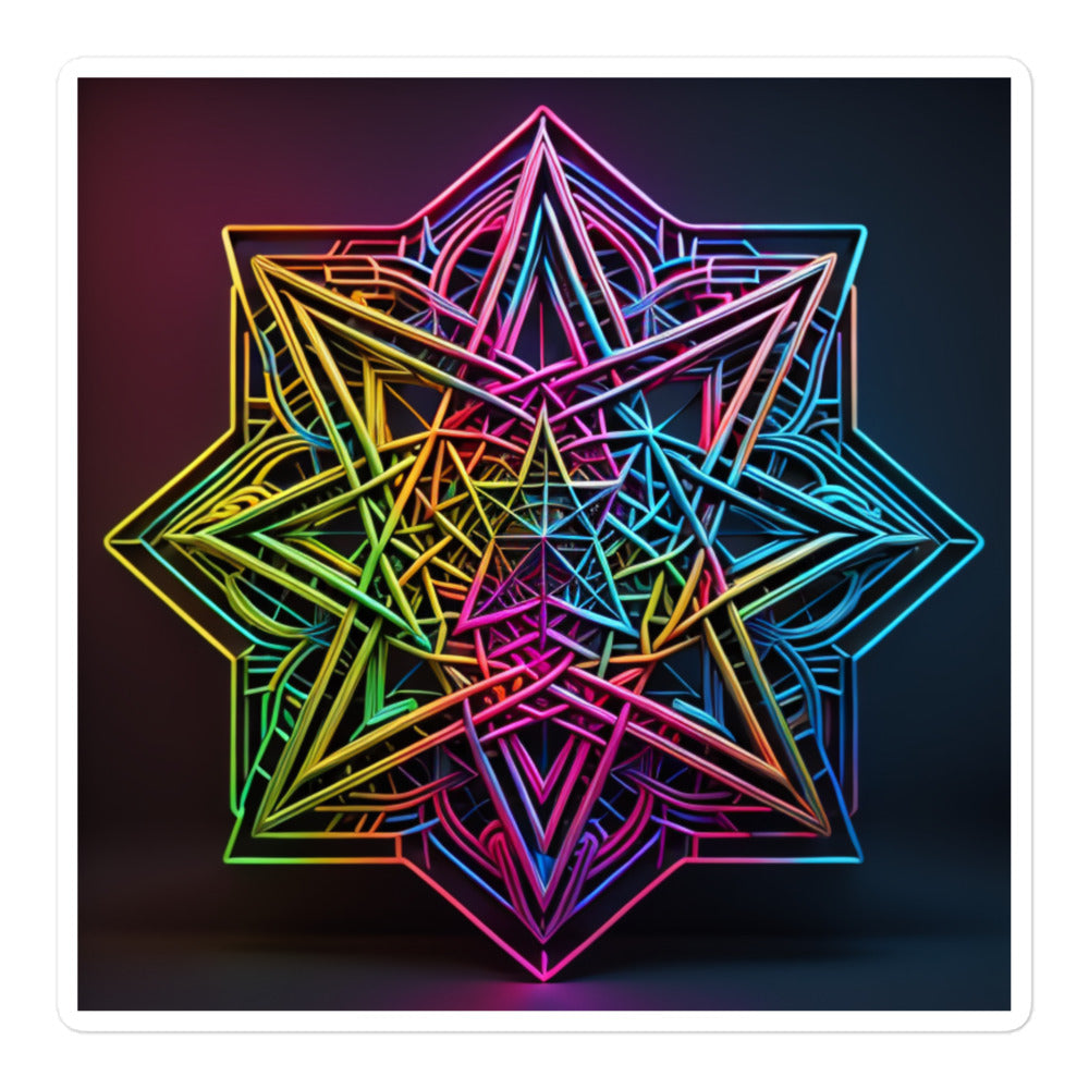 Futuristic Shine | Star Of David | Kiss Cut Sticker Jouparty