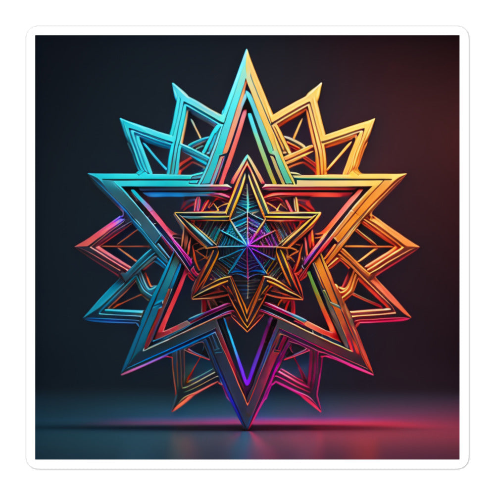 Futuristic Shine | Star Of David | Kiss Cut Sticker Jouparty