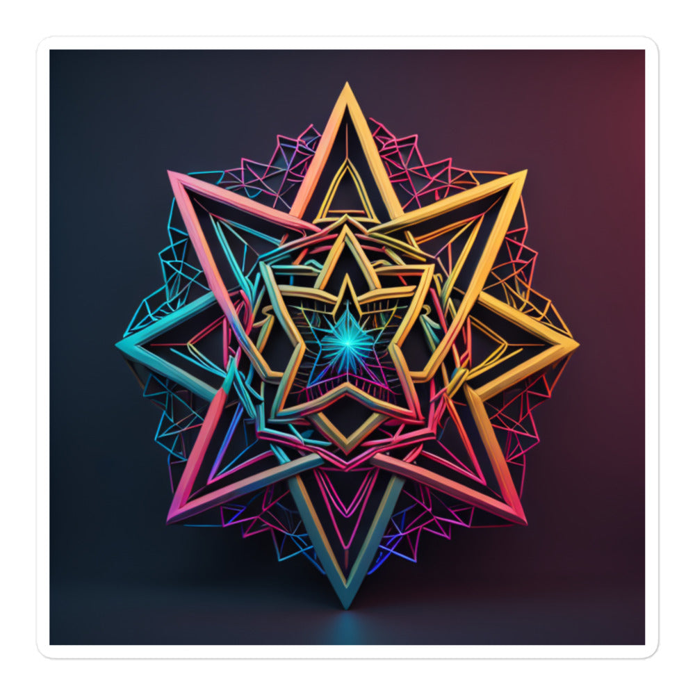 Futuristic Shine | Star Of David | Kiss Cut Sticker Jouparty