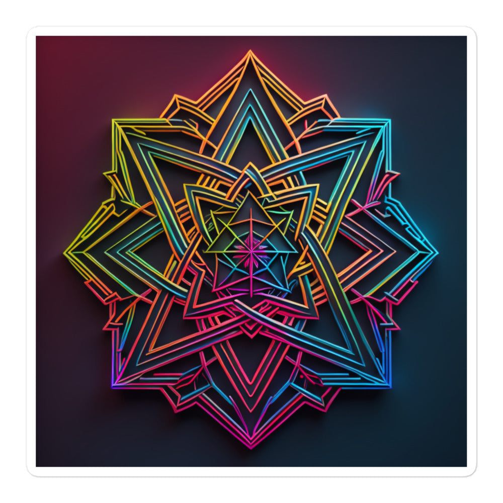 Futuristic Shine | Star Of David | Kiss Cut Sticker Jouparty