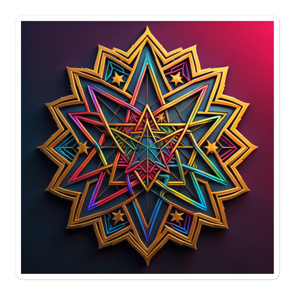 Futuristic Shine | Star Of David | Kiss Cut Sticker Jouparty