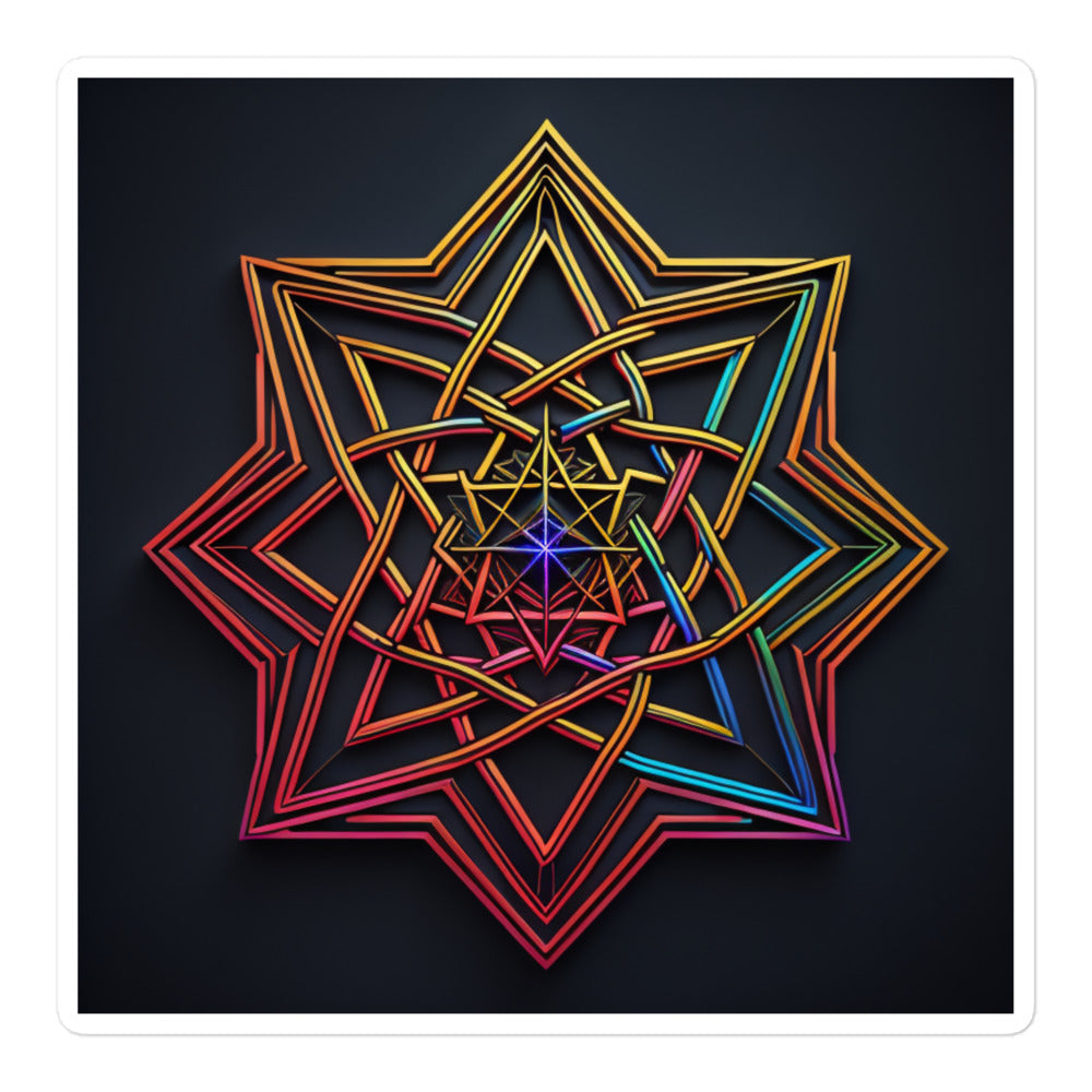 Futuristic Shine | Star Of David | Kiss Cut Sticker Jouparty