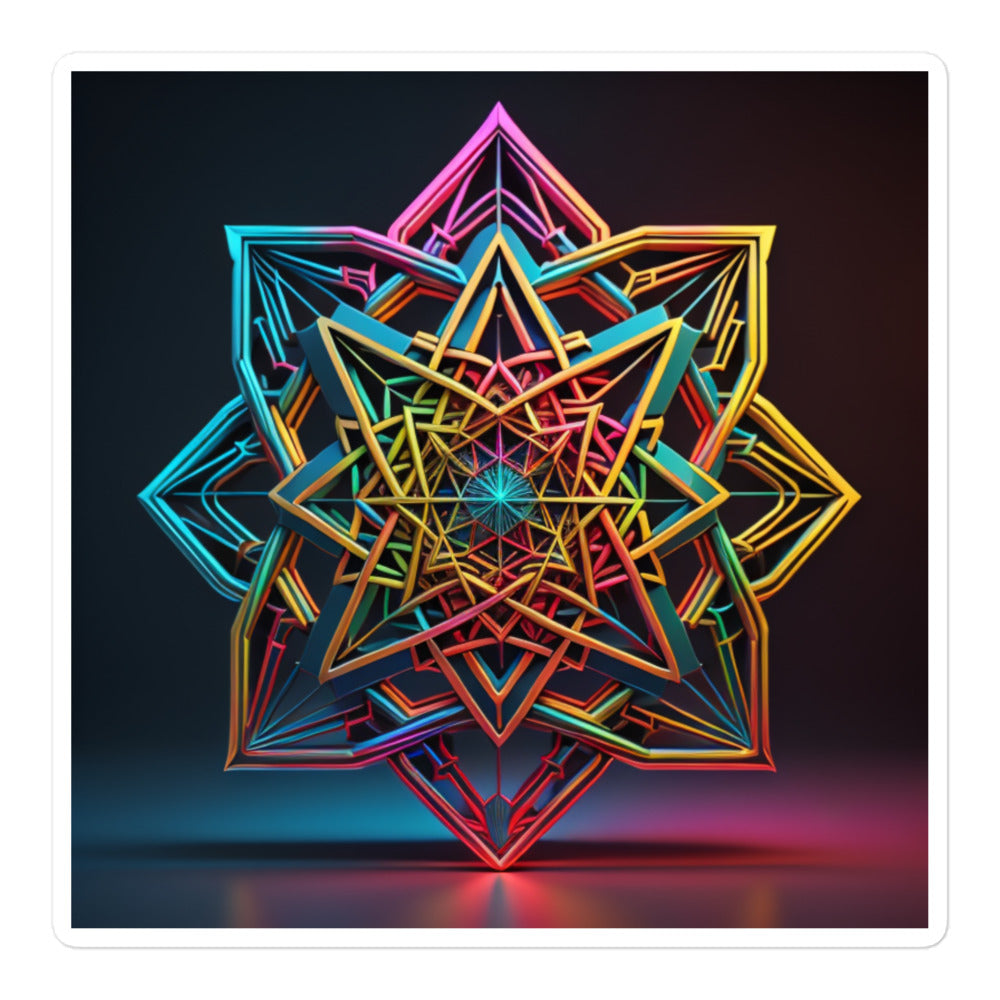 Futuristic Shine | Star Of David | Kiss Cut Sticker Jouparty