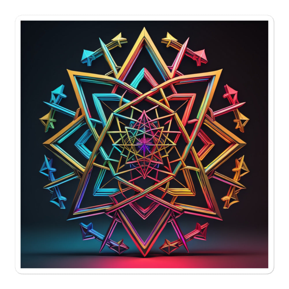 Futuristic Shine | Star Of David | Kiss Cut Sticker