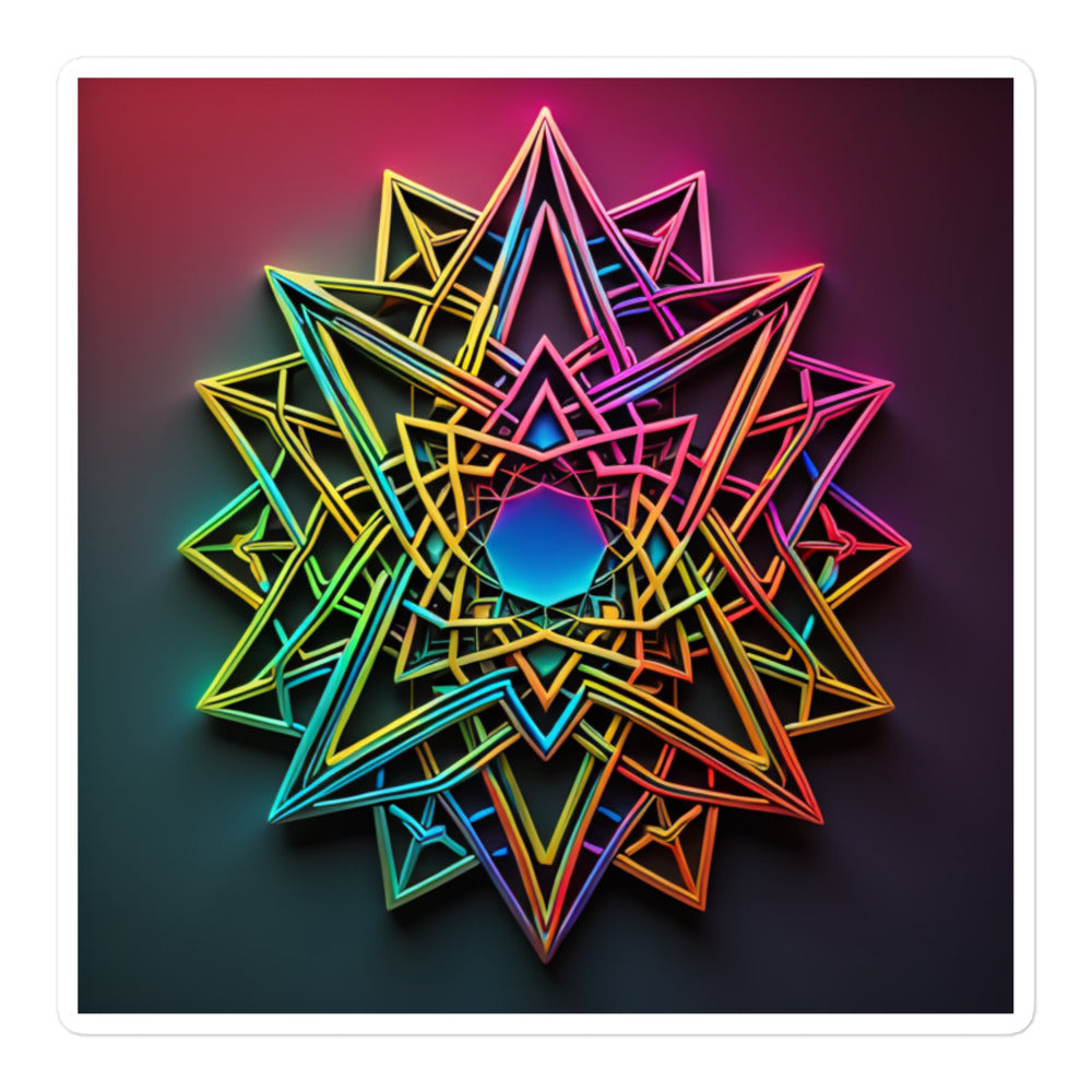 Futuristic Shine | Star Of David | Kiss Cut Sticker