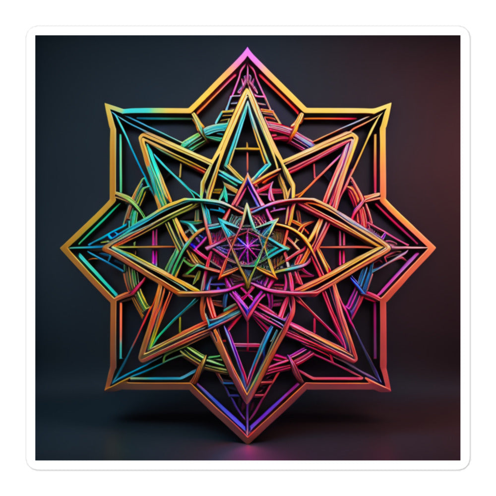 Futuristic Shine | Star Of David | Kiss Cut Sticker Jouparty