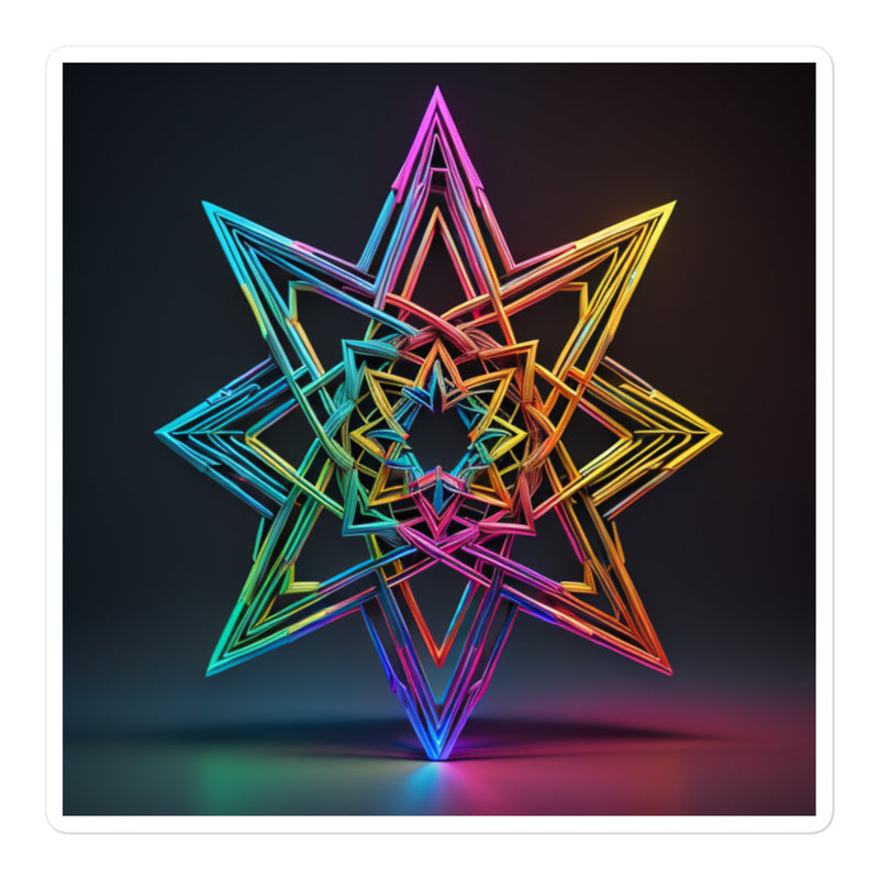 Futuristic Shine | Star Of David | Kiss Cut Sticker