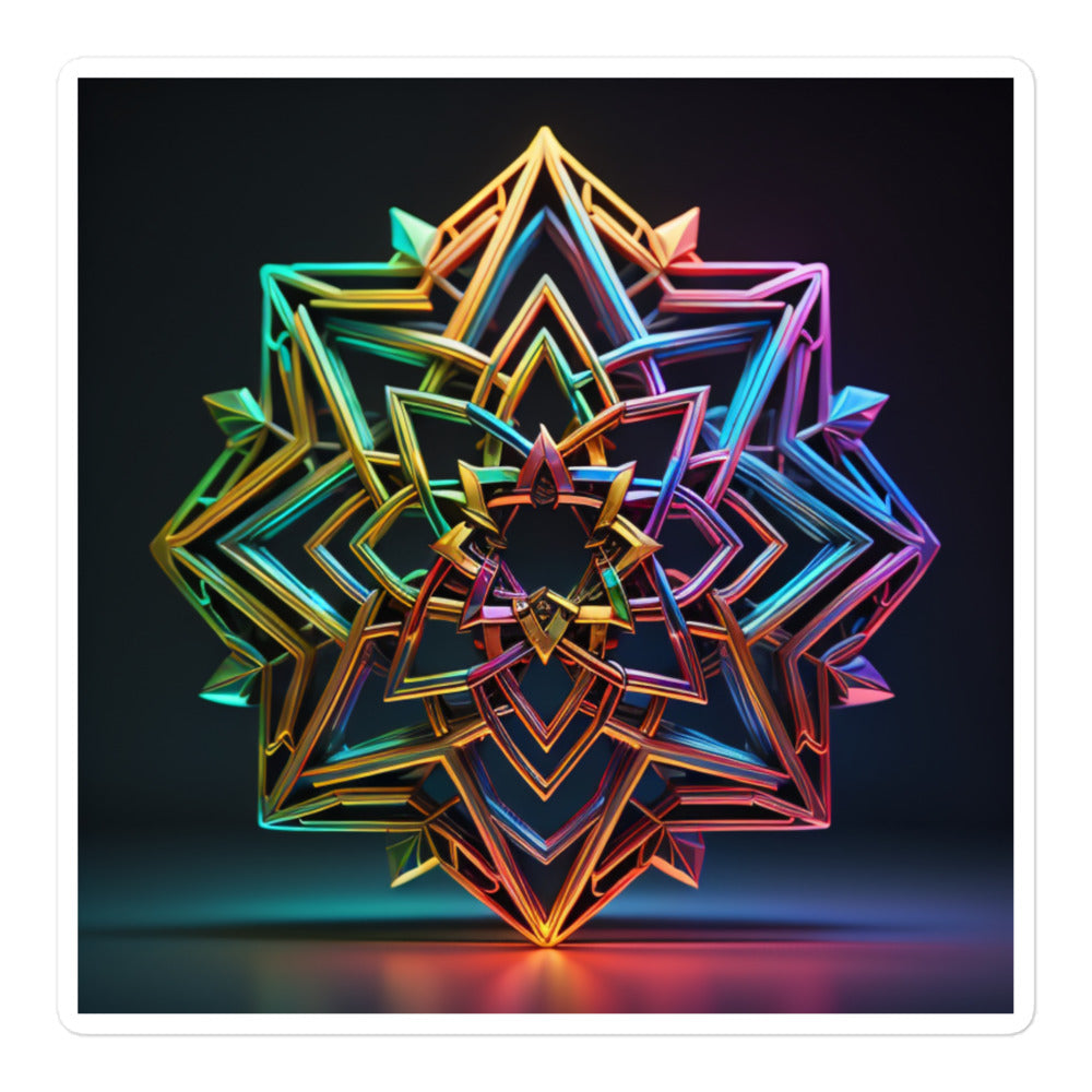 Futuristic Shine | Star Of David | Kiss Cut Sticker Jouparty