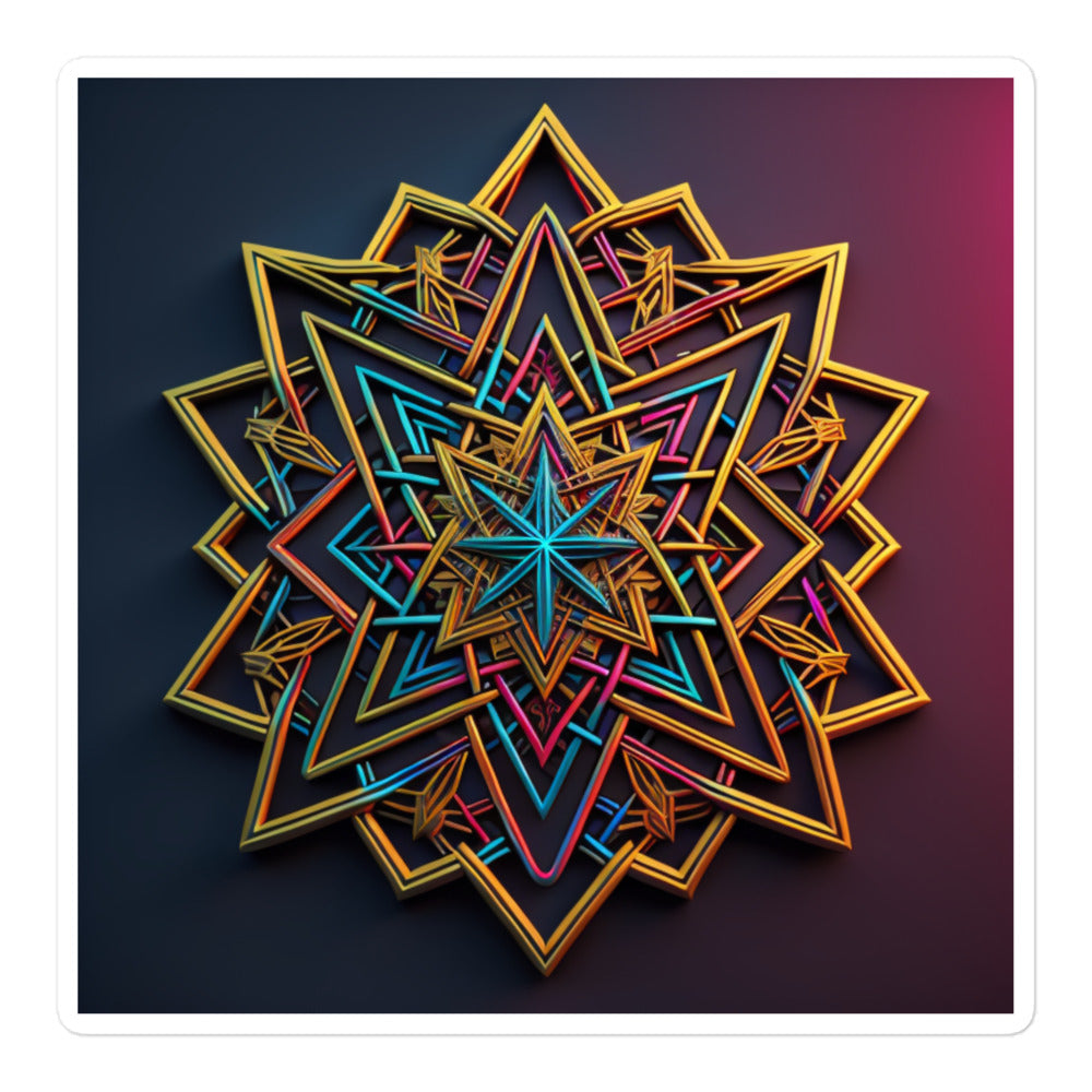 Futuristic Shine | Star Of David | Kiss Cut Sticker Jouparty