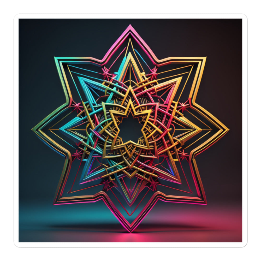 Futuristic Shine | Star Of David | Kiss Cut Sticker Jouparty