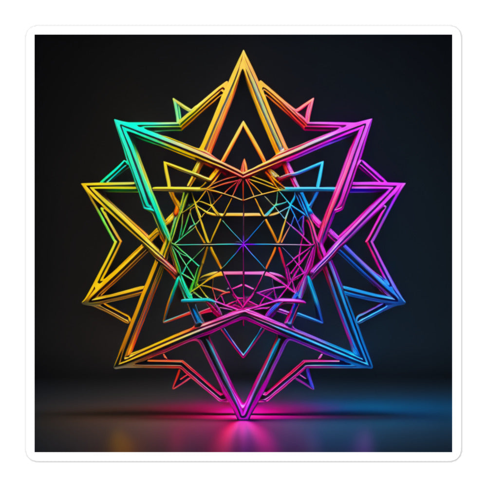 Futuristic Shine | Star Of David | Kiss Cut Sticker Jouparty