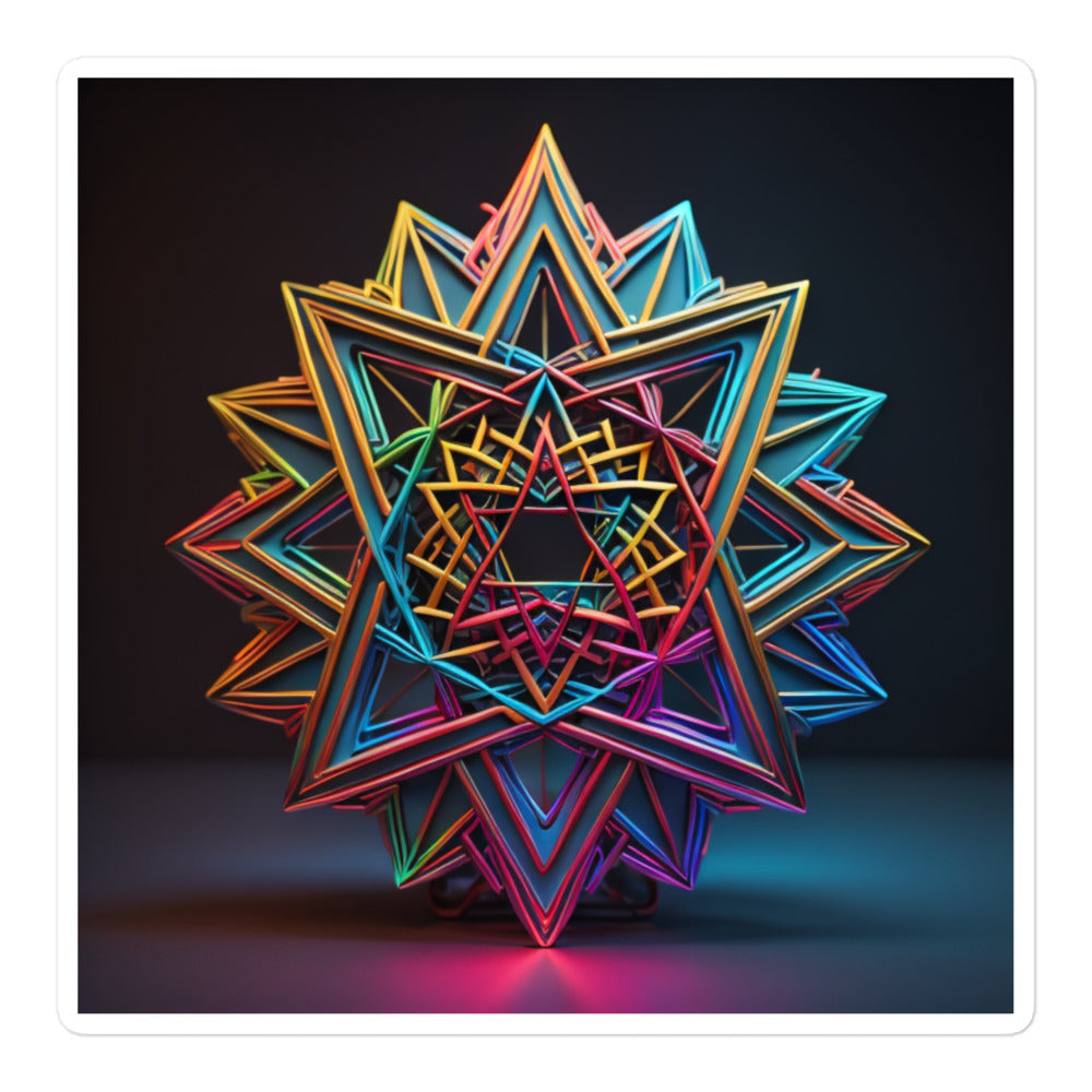 Futuristic Shine | Star Of David | Kiss Cut Sticker Jouparty