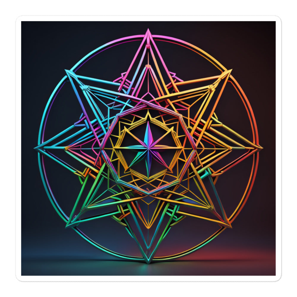 Futuristic Shine | Star Of David | Kiss Cut Sticker Jouparty