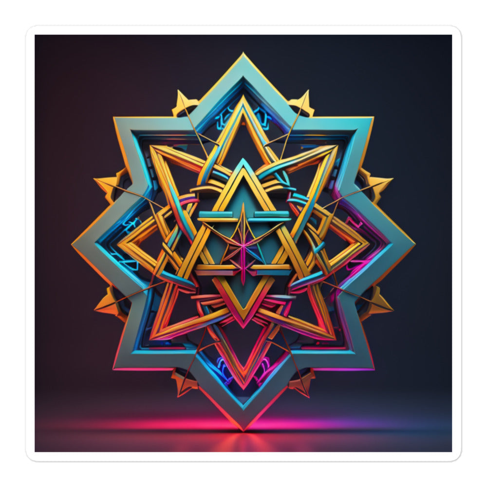 Futuristic Shine | Star Of David | Kiss Cut Sticker Jouparty
